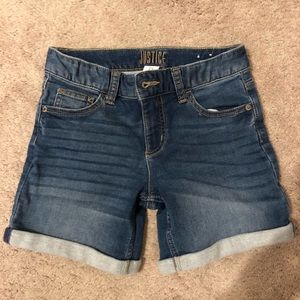 Justice mid-length shorts